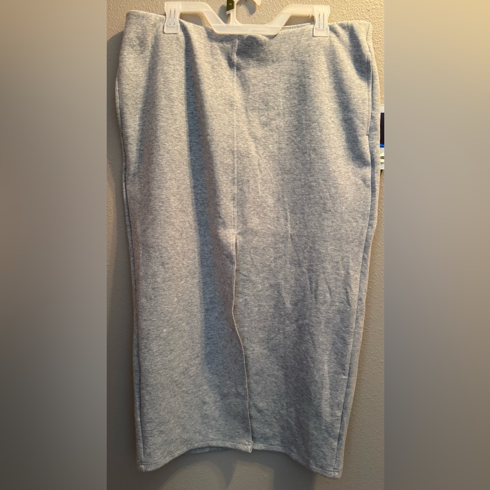 Future Collective Women's Gray Pencil Skirt - Classic Knit